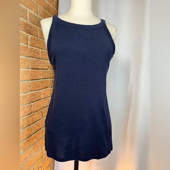 LOFT navy blue tank top - Large - Picture 2 of 6
